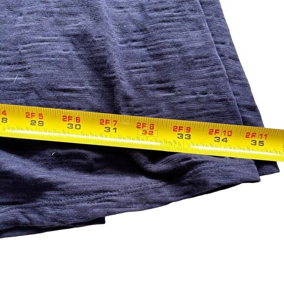 Talbots Women's L Navy Dress Eyelet Flutter Sleeve Square Neck Textured Fabric - Picture 12 of 13